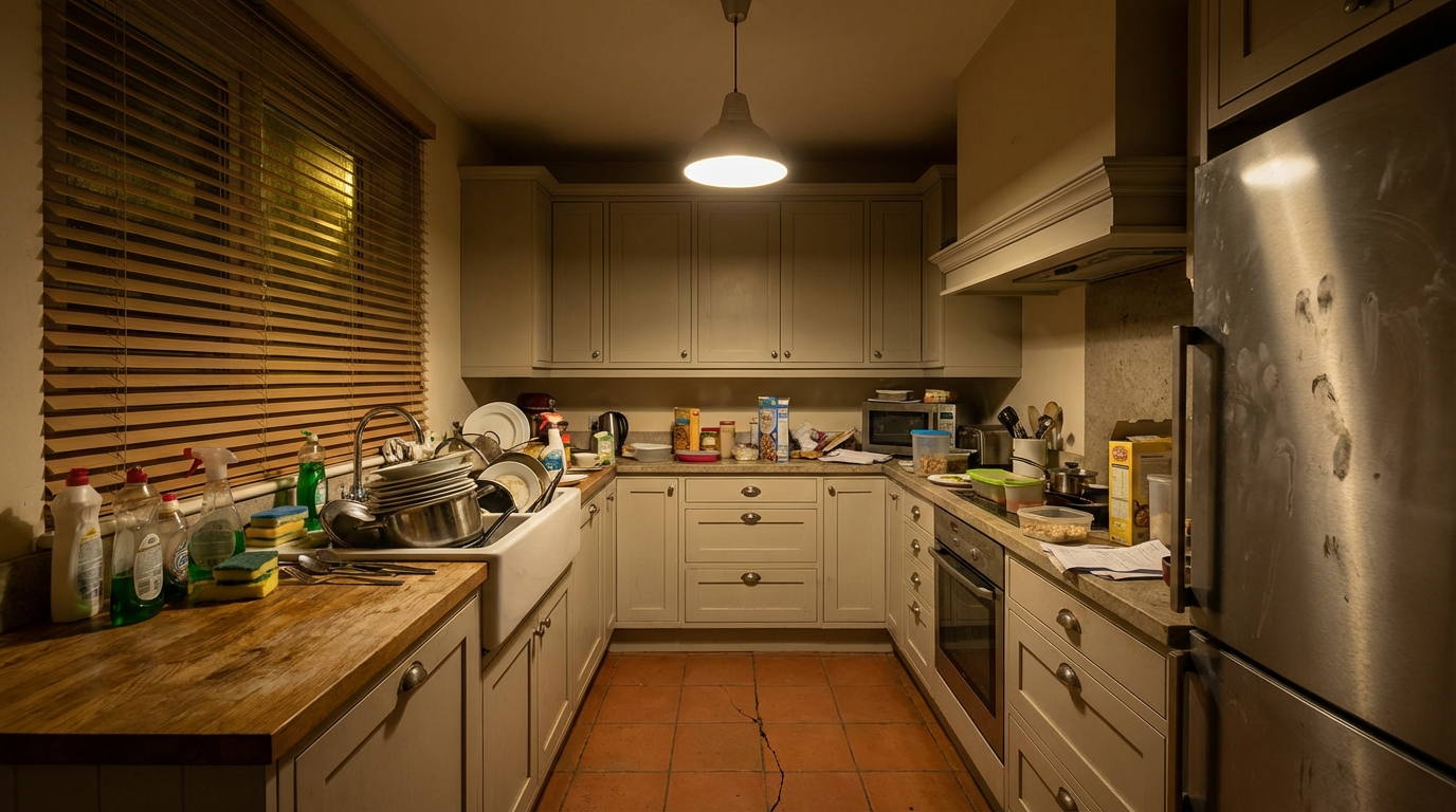 Kuchyně před přípravou